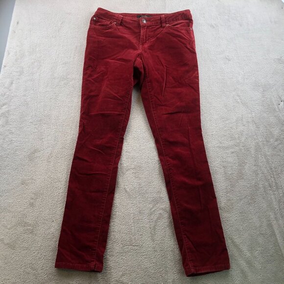 Jessica Simpson Womens Forever Skinny Pants Size 28 Corduroy Slim Straight Red - Picture 16 of 16